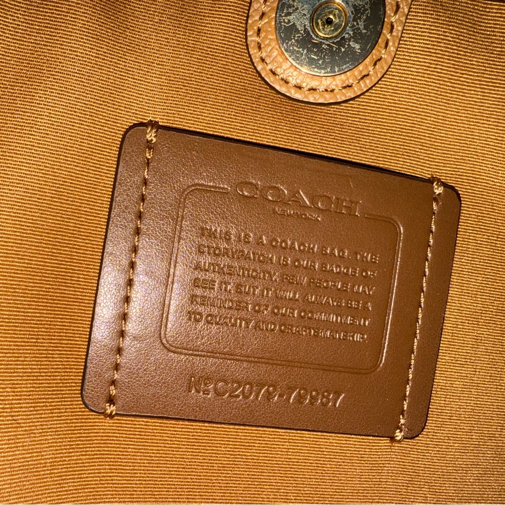 Coach Cream Signature Tote Bag - Picture 5 of 5